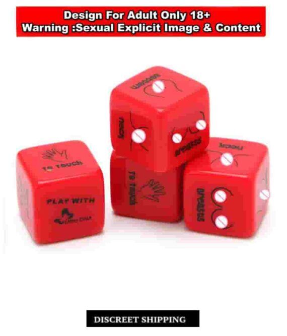 Multi Sex Poses and Dares Red Couple Dice Set